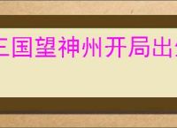 三国望神州开局出生有什么区别,三国望神州开局出生选择推荐