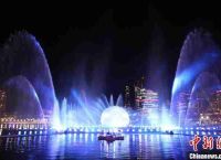 光显示节庆活动在悉尼,澳大利亚