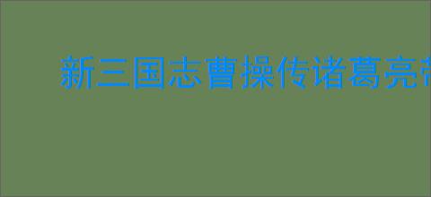 新三国志曹操传诸葛亮带什么星符,新三国志曹操传诸葛亮星符搭配