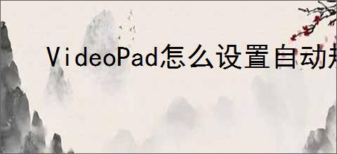 VideoPad怎么设置自动规范化音频音量