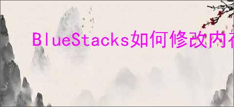 BlueStacks如何修改内存