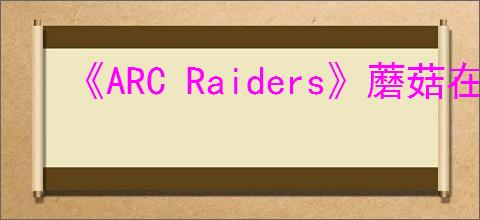 《ARC Raiders》蘑菇在哪